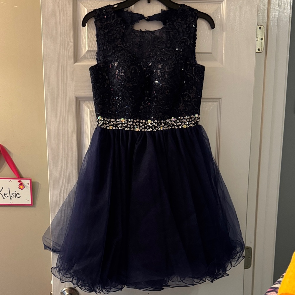 Elegant Navy Blue Kids Dress
